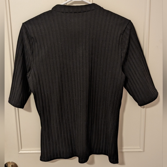 Hollister Black Ribbed Mock Neck Top - Picture 3 of 4